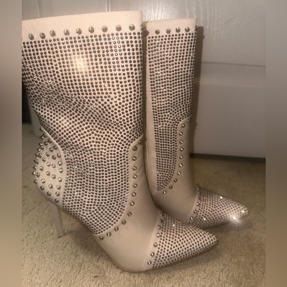 NEW AZALEA WANG RHINESTONE BOOTS size 9 - Picture 7 of 10